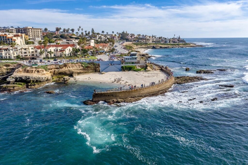 Village of La Jolla coastal homes and streets for house cleaning in La Jolla village